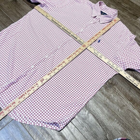 Ralph Lauren Shirt Mens 2XL Pink Slim Fit Button Up Check Lightweight Flannel - Picture 7 of 7